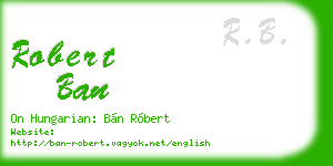 robert ban business card